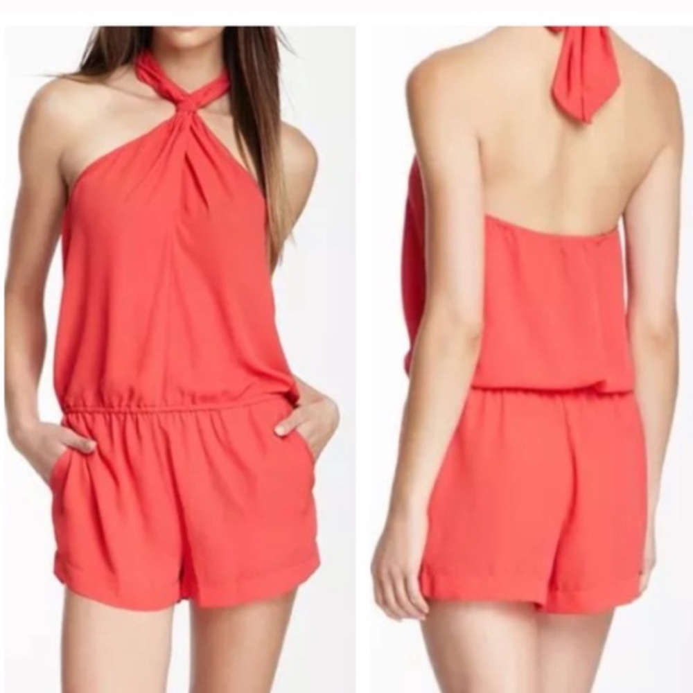 BCBG MaxAzria Casli Halter Romper